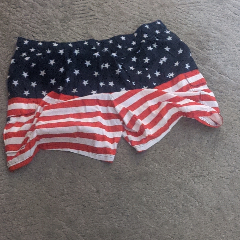 Never Worn no tags - American Flag Print Mens Swim Shorts